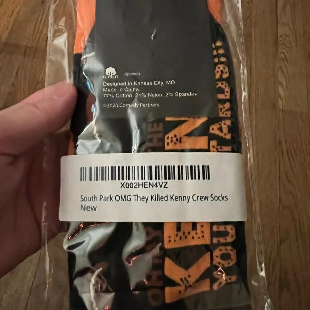 South Park They Killed Kenny Crew Socks